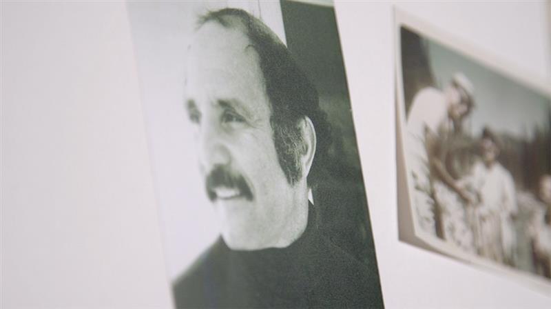 black and white photo of Father Foglio